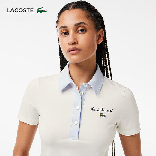 【海南专供价】Lacoste法国鳄鱼女装新款时尚休闲百搭短袖Polo衫DF7107-98 商品图0