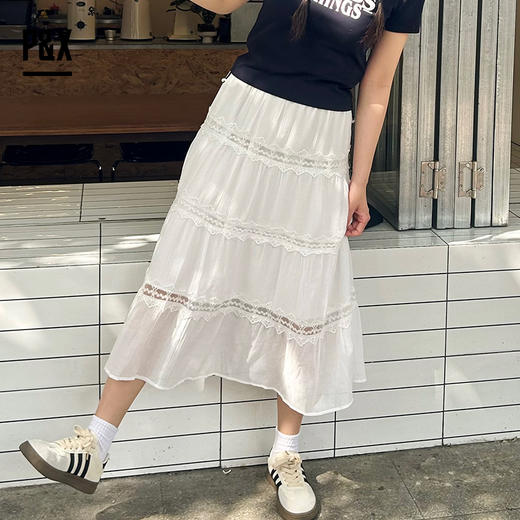 P&X设计师女装 梭织半身裙 824207684 白色 商品图1