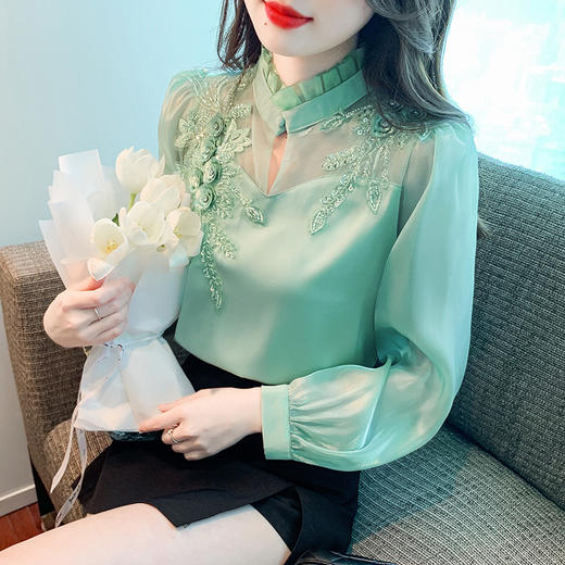 MZ 075衬衫别致上衣设计感小众时尚漂亮小衫 商品图2