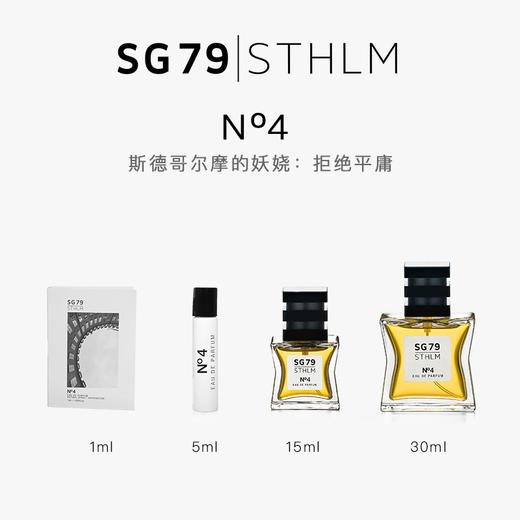 瑞典进口 SG79 EdP淡香精 艺术香水 N°4斯德哥尔摩的妖娆：拒绝平庸 商品图5