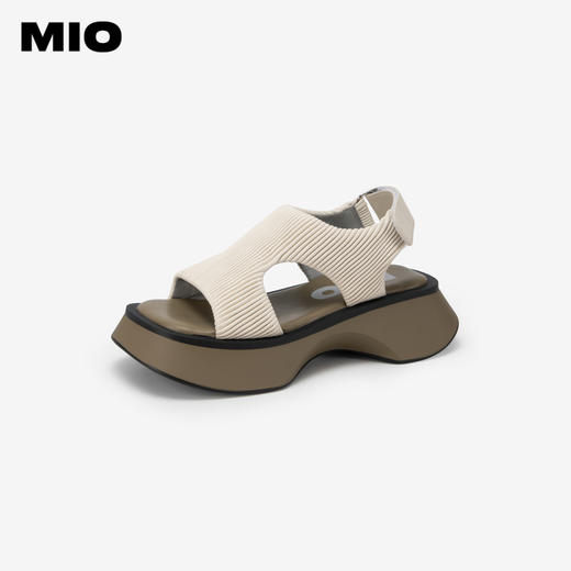 MIO米奥夏季方头中跟休闲凉鞋时髦个性沙发厚底运动凉鞋女M243130622 商品图1