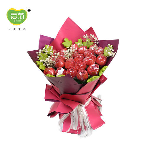 【爱菊花馍】玫瑰花束(红色) 商品图0