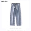 「四色可选！港风休闲裤」潮牌宽松直筒抽绳牛仔裤 男春秋薄款高街休闲阔腿港风拖地长裤下装 商品缩略图0