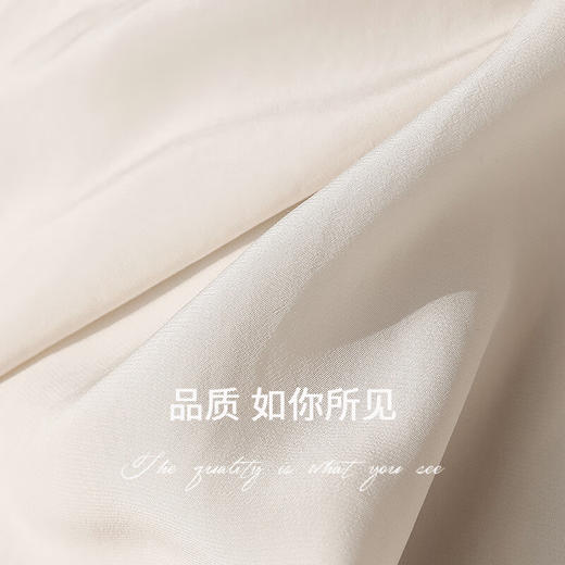 COCOBELLA[100%人丝]优雅荷叶边小立领女静奢风气质通勤衬衫SR0001 商品图3