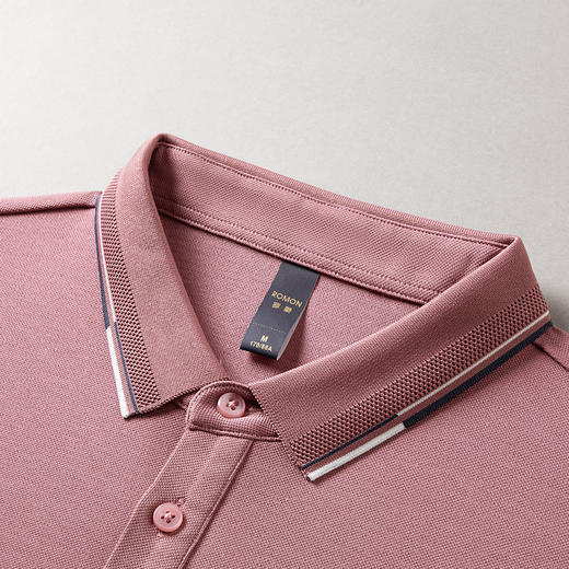 【桑蚕丝混纺】罗蒙春秋男士商务polo衫男长袖时尚舒适翻领百搭长袖t恤男 商品图9