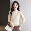 CC101-8330蕾丝针织打底衫女春秋长袖上衣春装2024年新款中年妈妈毛衣薄春秋 商品缩略图1