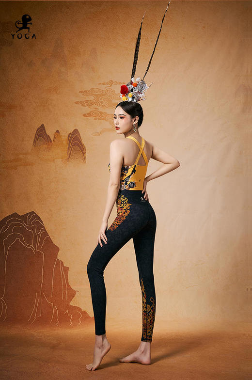 【现货秒发】壁虎瑜伽【醉春风-长裤】限量款印花瑜伽裤 商品图5