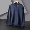 【桑蚕丝混纺】罗蒙春秋男士商务polo衫男长袖时尚舒适翻领百搭长袖t恤男 商品缩略图6
