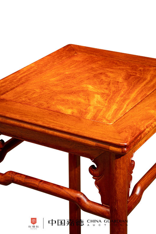 红桥红  家具严选  缅甸花梨（大果紫檀）【上博 四出头 官帽椅 茶几】 商品图3