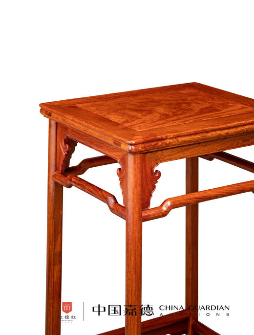 红桥红  家具严选  缅甸花梨（大果紫檀）【上博 四出头 官帽椅 茶几】 商品图2