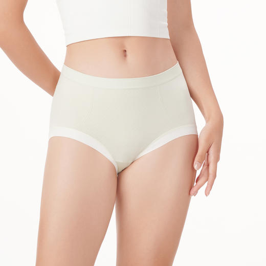 都市丽人基础系列宽版包覆内裤女无缝面料女士内裤中腰三角内裤LK42A4 商品图1