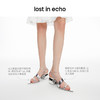 lost in echo2024春季新款设计师品牌尖头不规则交叉细带粗跟凉鞋 商品缩略图2