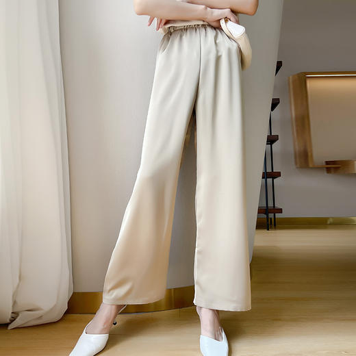 纤束马气质典雅百搭亲肤阔腿裤 JG-169 商品图8