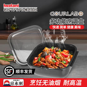 日本GOURLAB岩谷烹调盒微波炉专用加热碗餐盒耐高温收纳蒸盘便当 whjc