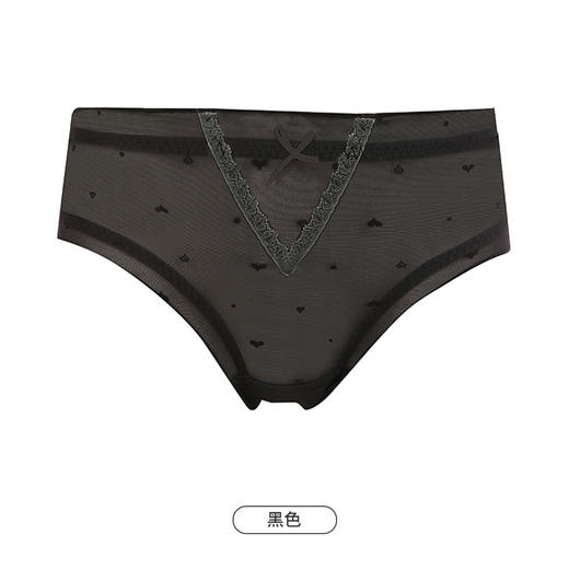 都市丽人基础系列蕾丝网布内裤女锦提花女士内裤低腰三角内裤LK43C4 商品图11
