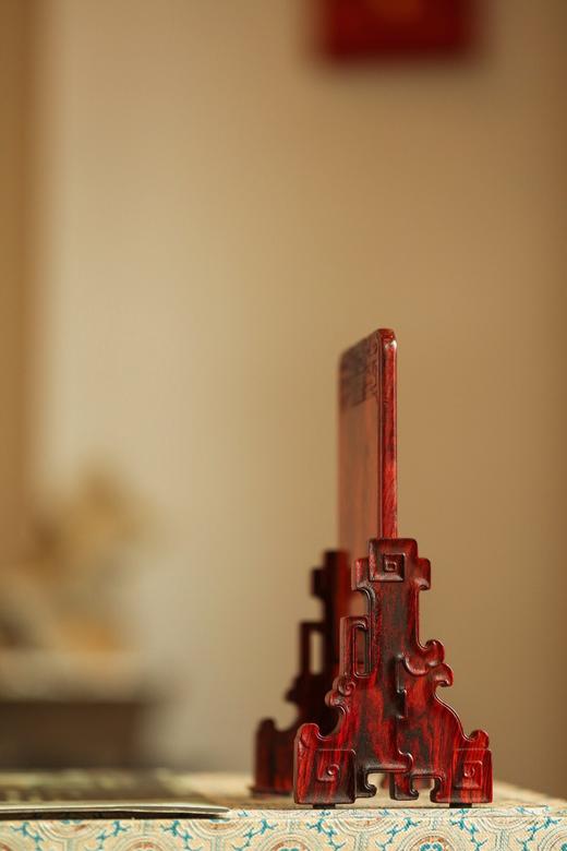 【青山特惠】小叶紫檀 螭龙纹插屏 摆件（屏心可定制字画）b1 商品图3