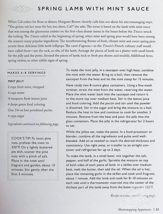 【中商原版】泰坦尼克号 官方食谱 英文原版 Titanic The Official Cookbook Veronica Hinke 美食食谱 电影画册 商品图8