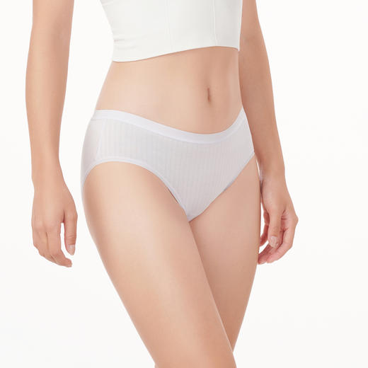 都市丽人基础木代尔系列纤柔绵内裤女棉提花女士内裤低腰三角内裤LK43B8 商品图2