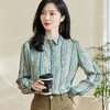 波纹油画皱感肌理 自然松弛 米思阳2026春季新款通勤复古原创印花衬衫宽松显瘦职业上衣女0194/1060 商品缩略图1