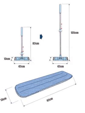 拖布韩国正品地板拖把伸缩铝合金杆拖布平板墩布