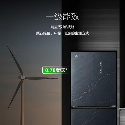 GREE格力 晶弘冰箱 BCD-456WPSG/青墨岩 十字风冷变频超冻（-38℃） 商品图6