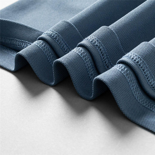 【撞色领】罗蒙春秋男士仿丝光polo衫男长袖t恤男商务男士polo衫长袖 商品图8