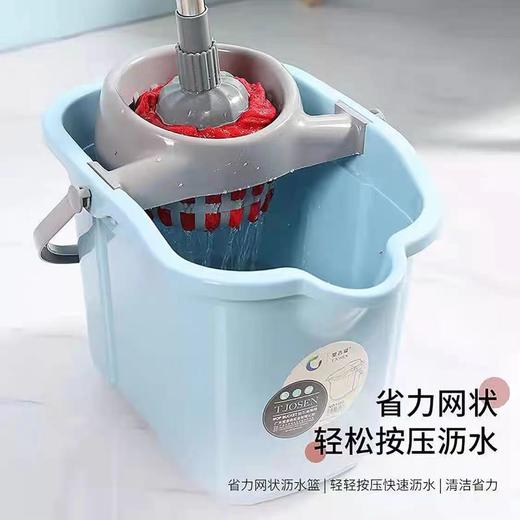 厚拖地桶地拖桶 颜色随机1个 手压带滑轮加厚洗拖把桶挤水桶墩布清洁单桶拖把压干桶家用大容量 商品图1