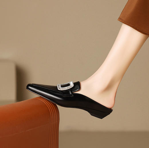 【预售5天】春夏新款，简约法式个性半包拖鞋BY-H2219 商品图9