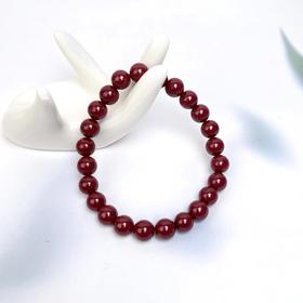 含辰砂工艺品~玉美人菲菲~40305朱砂圆珠约8mm手串