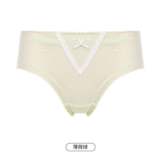 都市丽人基础系列蕾丝网布内裤女锦提花女士内裤低腰三角内裤LK43C4 商品图9