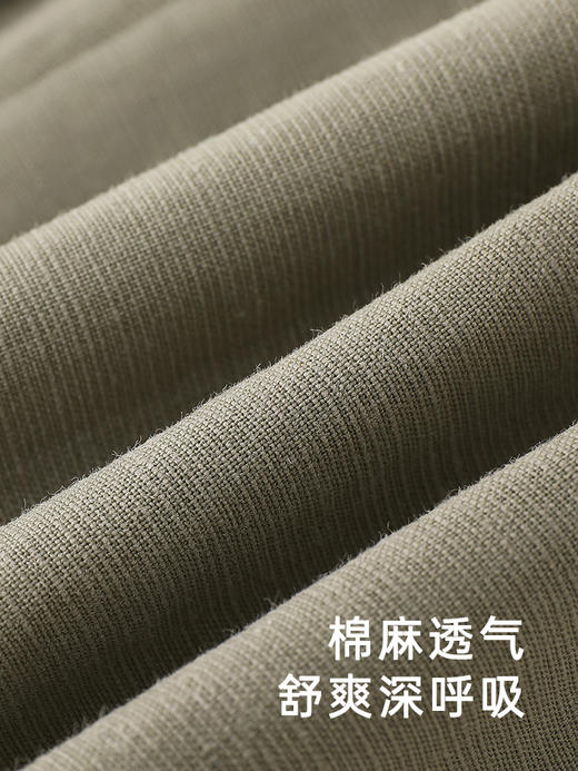 英氏男宝宝连体衣短袖夏装棉麻2024新款夏季婴儿衣服YRHBJ2Q348A 商品图3