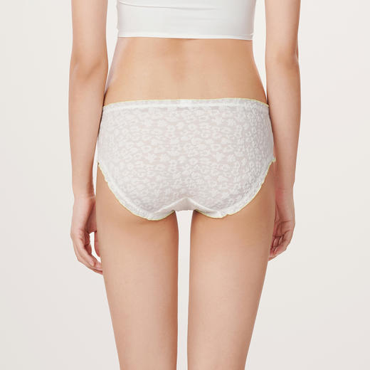 都市丽人基础系列蕾丝网布内裤女提花女士内裤低腰三角内裤LK43A4 商品图3