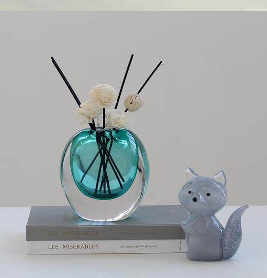 碧轩厂家直销现代透明吹制厚底玻璃花瓶样板间客厅餐桌装饰花器 商品图0