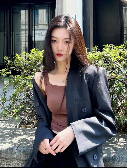 老米优品/ 优雅法式《方领吊带无痕美背背心》带胸垫打底内衣 简约舒服高颜值~人手N件！ 商品图12