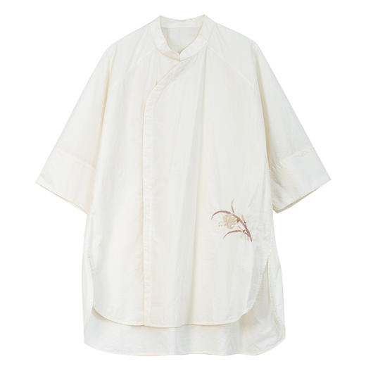 牧衣游原创 手绣净棉衬衫轻薄细腻古朴中式上衣百搭衬衣新款 素问 商品图4