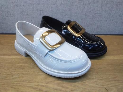 2022春季新款豪行真皮休闲女鞋22101011时尚套脚低跟乐福单鞋正品 商品图3