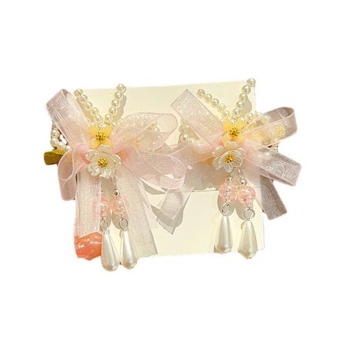 【儿童古风蝴蝶飘带发夹】唐装汉服宝宝 超仙发饰 女孩中国风流苏侧边夹 商品图3