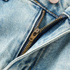 洋气小众，新中式改良刺绣休闲高腰浅色牛仔直筒阔腿裤WLZD-2405305 商品缩略图3
