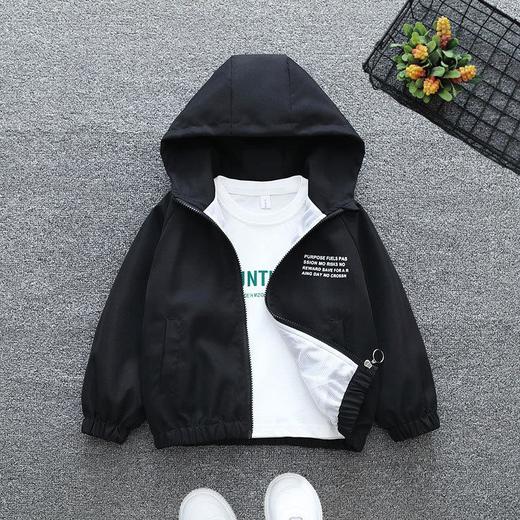 童装男童春秋款工装风衣外套男孩春季冲锋上衣女童洋气网红潮4岁9 商品图3