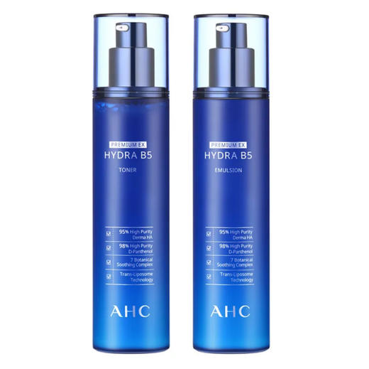 AHC爱和纯·B5水乳套装补水保湿蓝啵啵乳液120ml蓝啵啵爽肤水120ml 商品图0