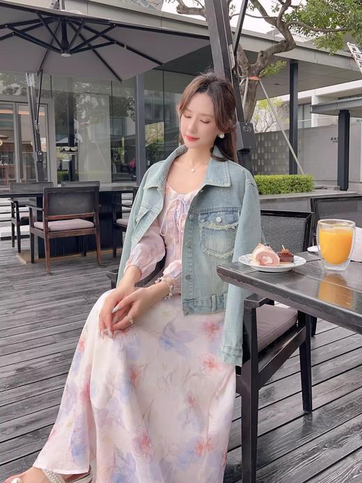 张心子【明月松涧】仙气名媛风立体蝴蝶刺绣套装两件套 U2402002 商品图12