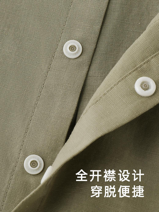 英氏男宝宝连体衣短袖夏装棉麻2024新款夏季婴儿衣服YRHBJ2Q348A 商品图1