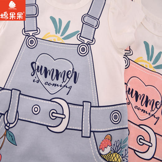 棉果果夏季 女童 短袖套头连体衣连身衣哈衣M222727219264 商品图5