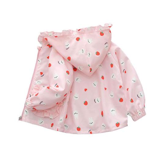 早秋女宝宝春秋季小外套婴儿衣服儿童草莓婴幼儿长袖小开衫外披装 商品图3