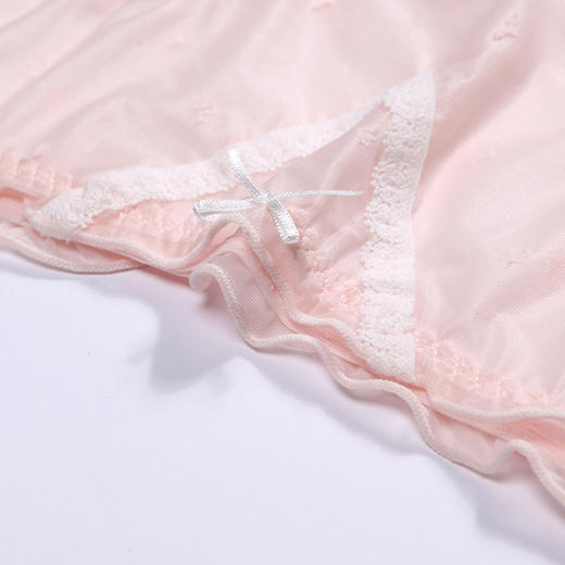 都市丽人基础系列蕾丝网布内裤女锦提花女士内裤低腰三角内裤LK43C4 商品图5