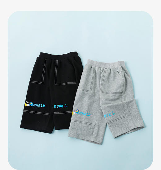【商城同款】迪士尼唐老鸭潮帅夏季新款男童七分裤232DK0531 商品图0