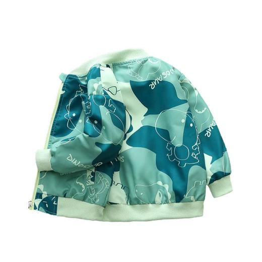 男童涂鸦外套春秋薄款2024新儿童运动夹克时尚洋气棒球服女童上衣 商品图3