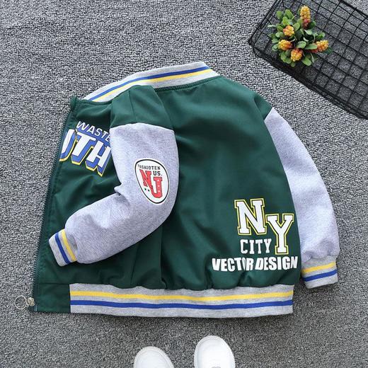 男童外套春秋装2024新款儿童装洋气卡通夹克上衣中大童时髦棒球服 商品图0