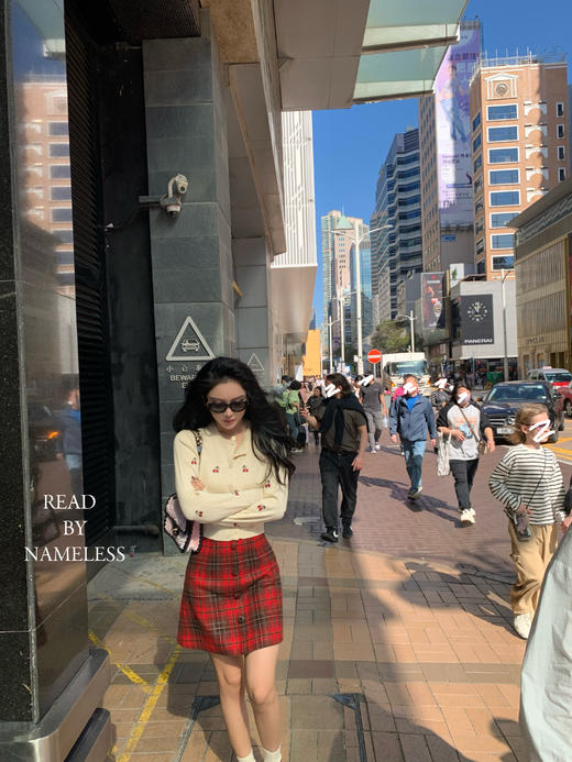 Read Nameless /原创小樱桃开衫+品牌红格子半裙 商品图8