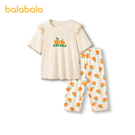 巴拉巴拉女童睡衣套装夏季空调服小中大童宝宝家居服凉感抗菌甜美 商品图4